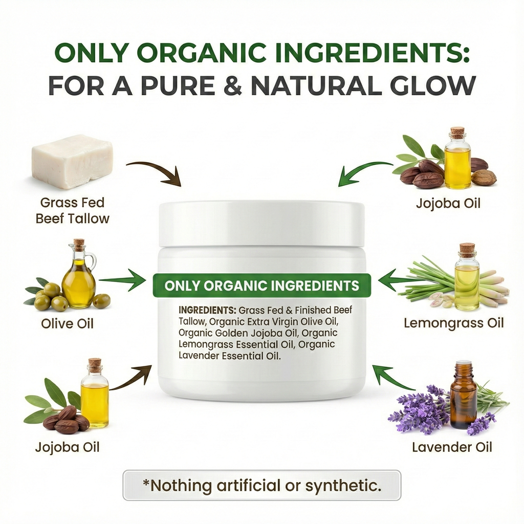 Pure Tallow Cream Lemongrass & Lavender