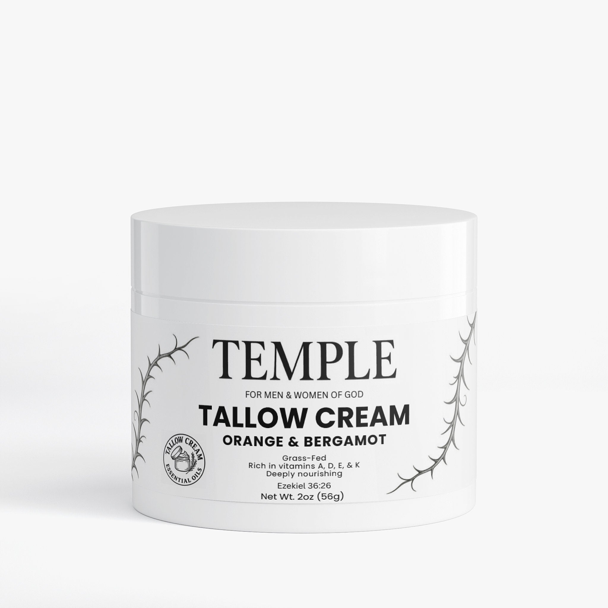 Pure Tallow Cream Orange & Bergamot