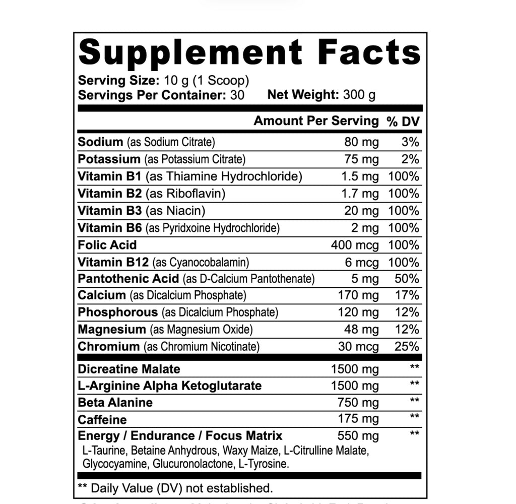 Pre-Workout Powder (Fruit Punch)